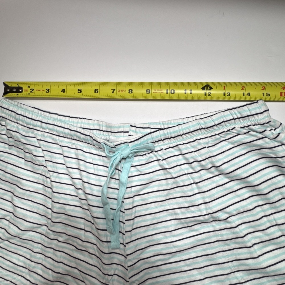 Carole Hochman Womens‎ Blue White Striped Cotton Pajama Shorts Medium ZCH97720 - Picture 3 of 7